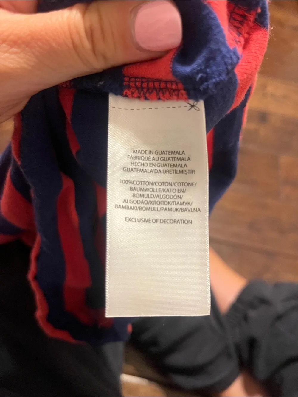 Polo by Ralph Lauren Kids Red and Navy Striped Pocket Tee